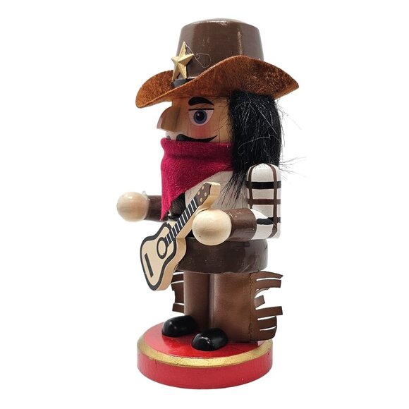 Cowboy Rancher Guitar Playing 7" Christmas Nutcracker - Picture 4 of 4